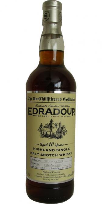 Edradour 2001 SV  The Un-Chillfiltered Collection