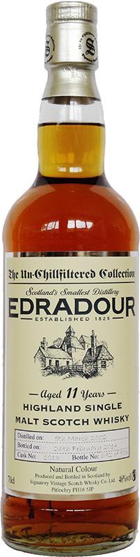 Edradour 2002 SV  The Un-Chillfiltered Collection