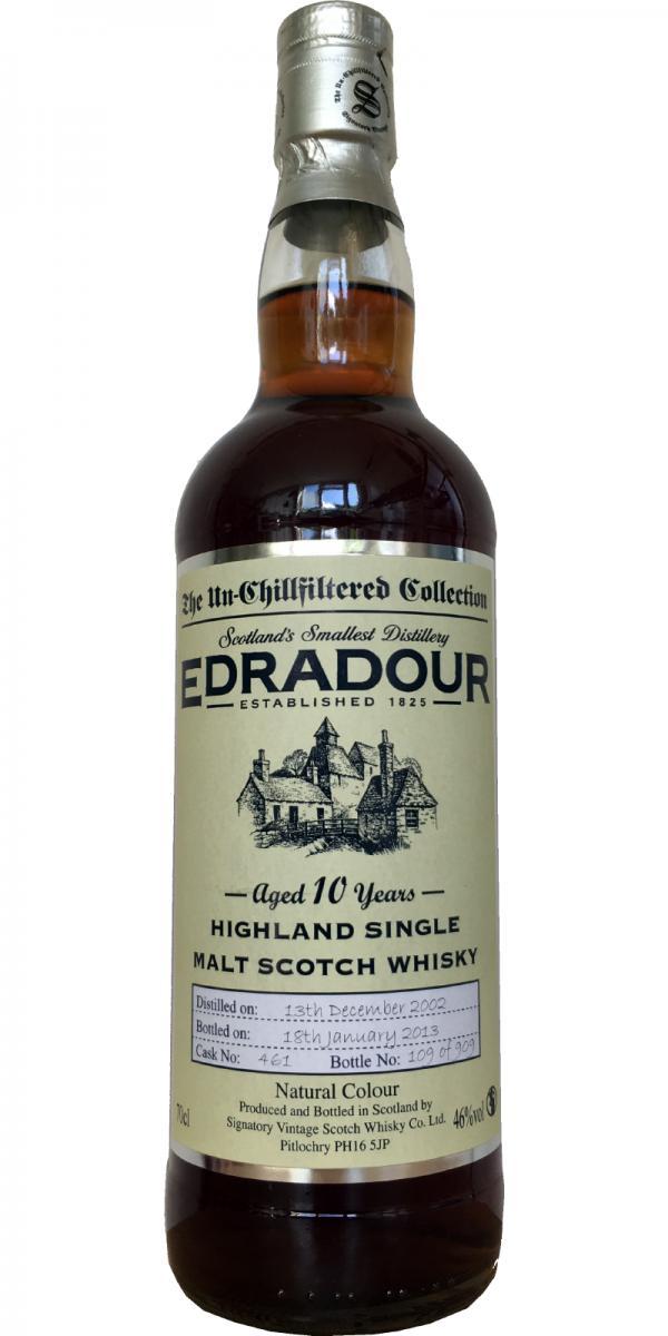 Edradour 2002 SV  The Un-Chillfiltered Collection