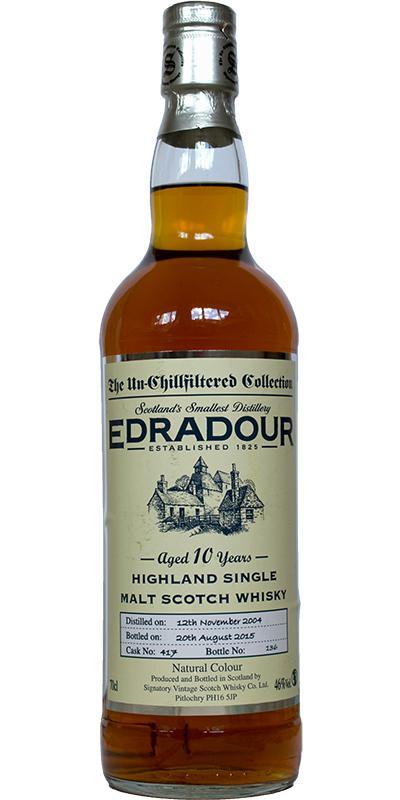 Edradour 2004 SV  The Un-Chillfiltered Collection