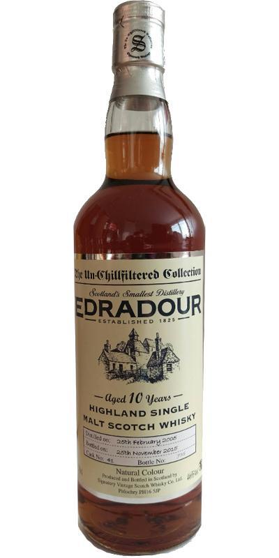 Edradour 2005 SV  The Un-Chillfiltered Collection