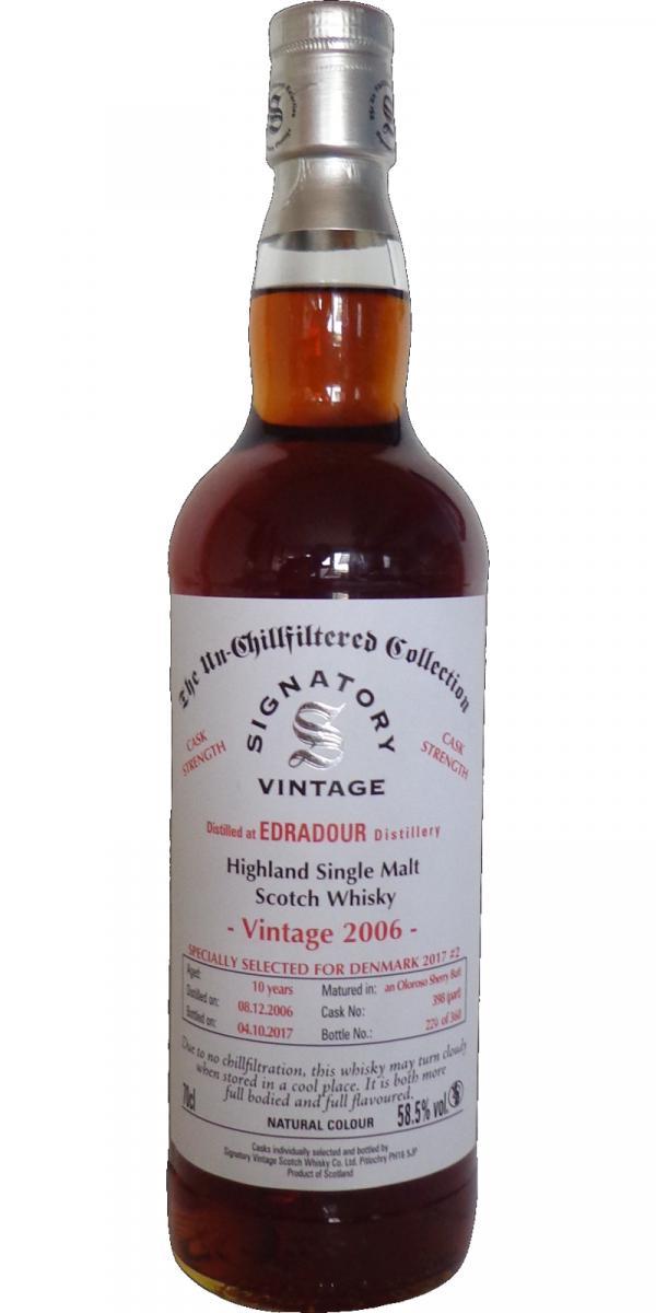 Edradour 2006 SV  The Un-Chillfiltered Collection - Cask Strength