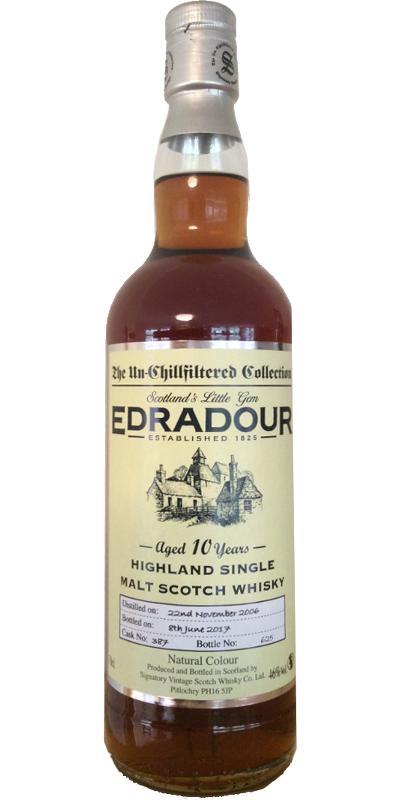 Edradour 2006 SV  The Un-Chillfiltered Collection