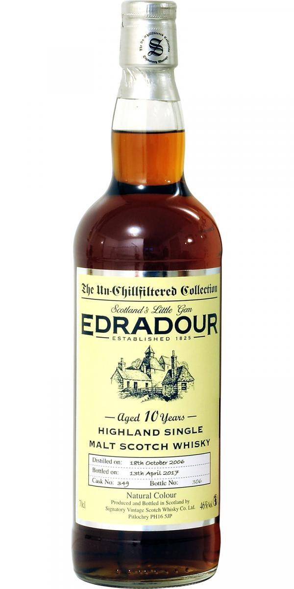 Edradour 2006 SV  The Un-Chillfiltered Collection