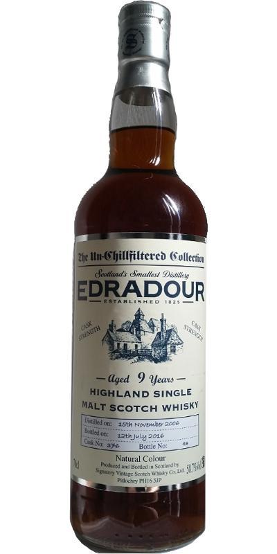 Edradour 2006 SV  The Un-Chillfiltered Collection - Cask Strength