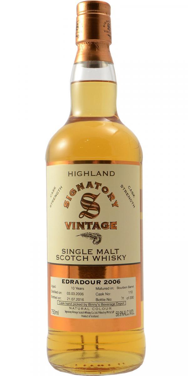 Edradour 2006 SV  Vintage Collection - Cask Strength