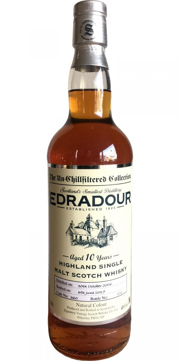 Edradour 2006 SV  The Un-Chillfiltered Collection