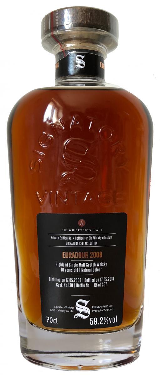 Edradour 2008 SV  Private Edition No. 4 for Die Whiskybotschaft