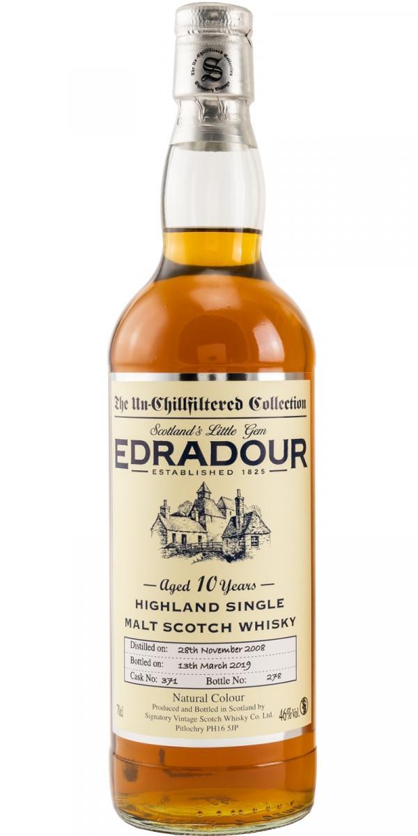 Edradour 2008 SV  The Un-Chillfiltered Collection