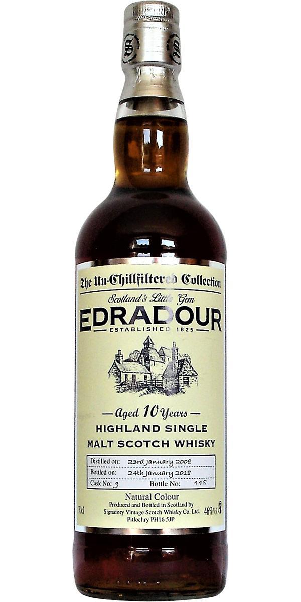 Edradour 2008 SV  The Un-Chillfiltered Collection