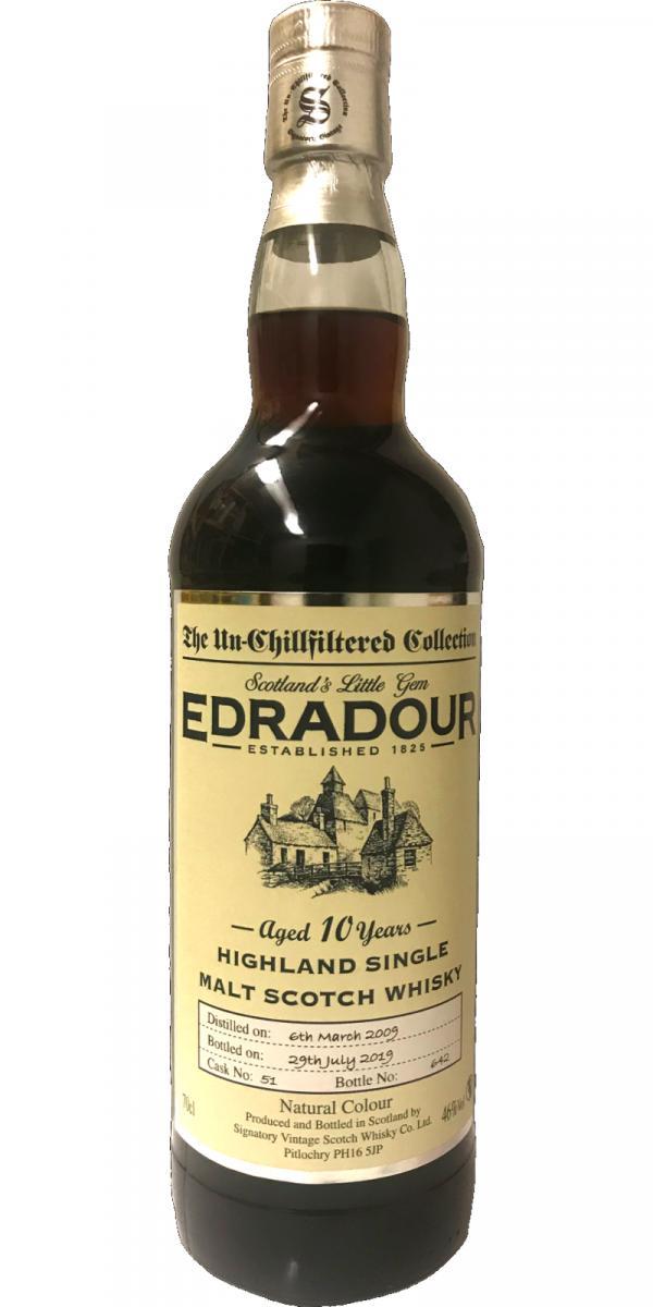 Edradour 2009 SV  The Un-Chillfiltered Collection