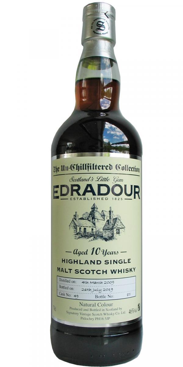 Edradour 2009 SV  The Un-Chillfiltered Collection
