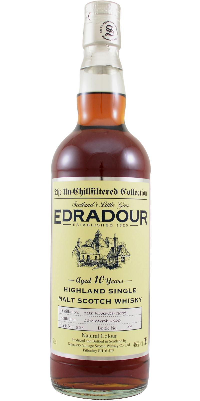 Edradour 2009 SV  The Un-Chillfiltered Collection