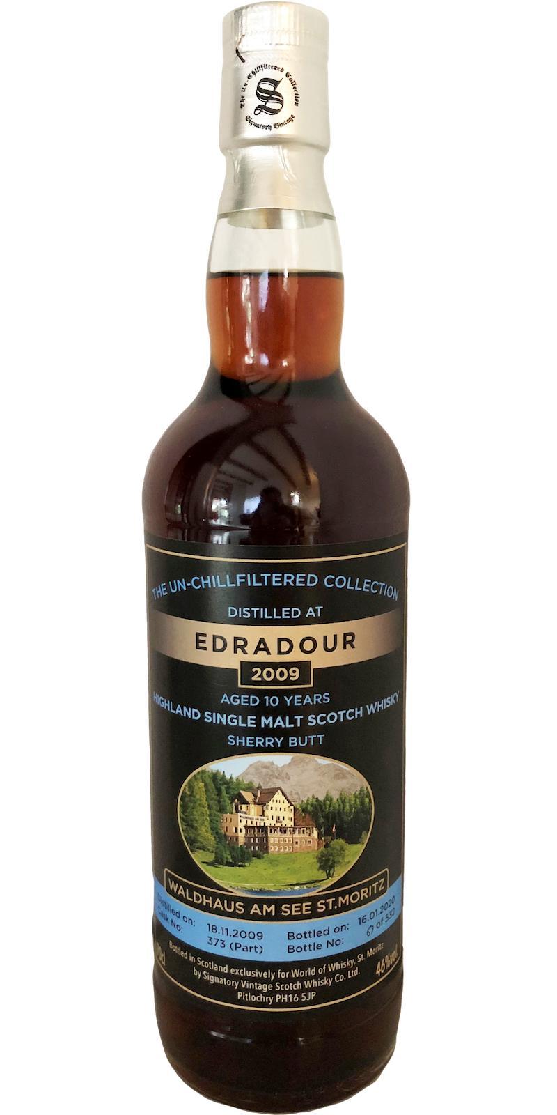 Edradour 2009 SV  The Un-Chillfiltered Collection