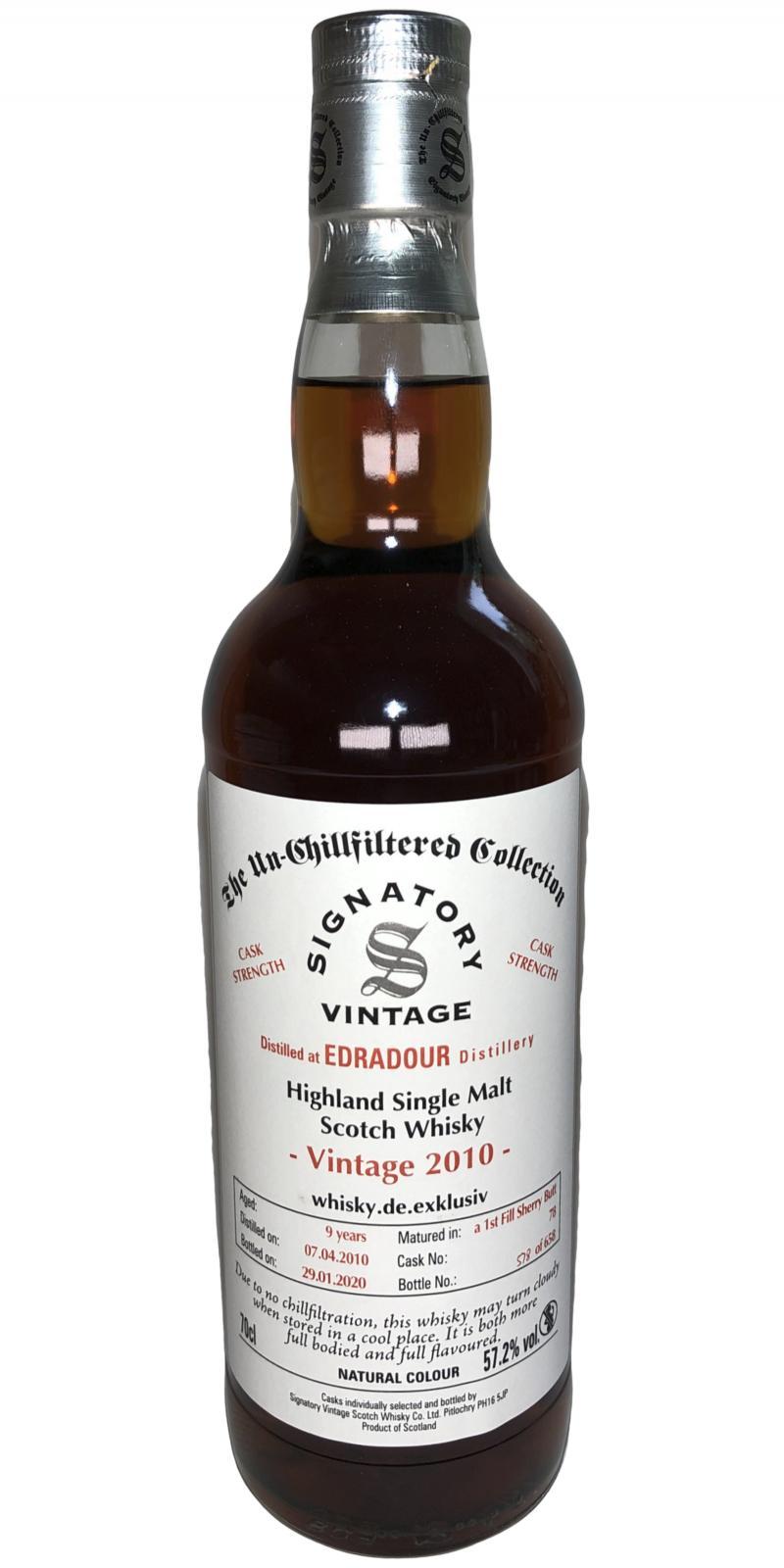 Edradour 2010 SV  The Un-Chillfiltered Collection - Cask Strength