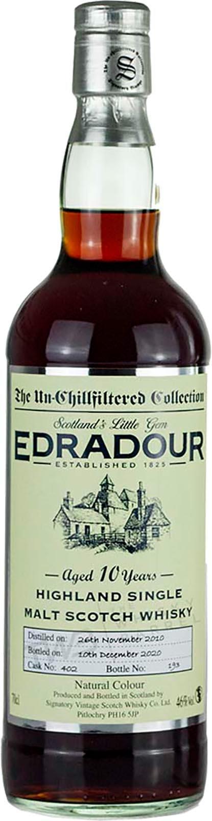 Edradour 2010 SV  The Un-Chillfiltered Collection