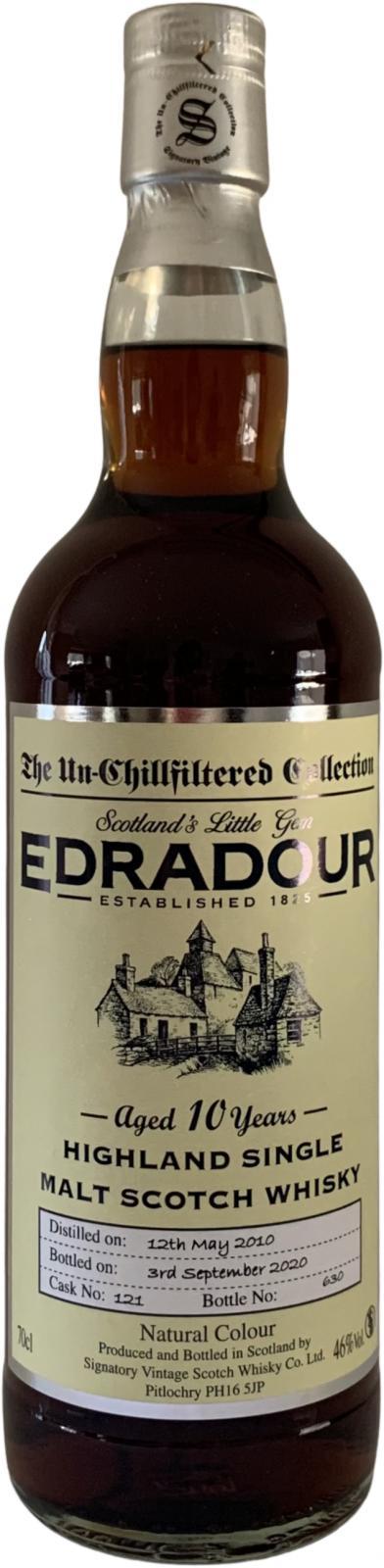 Edradour 2010 SV  The Un-Chillfiltered Collection