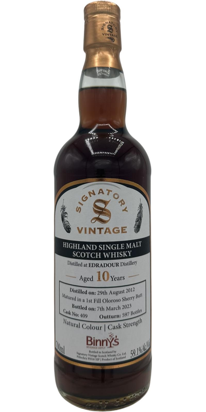 Edradour 2012 SV  Natural Colour | Cask Strength