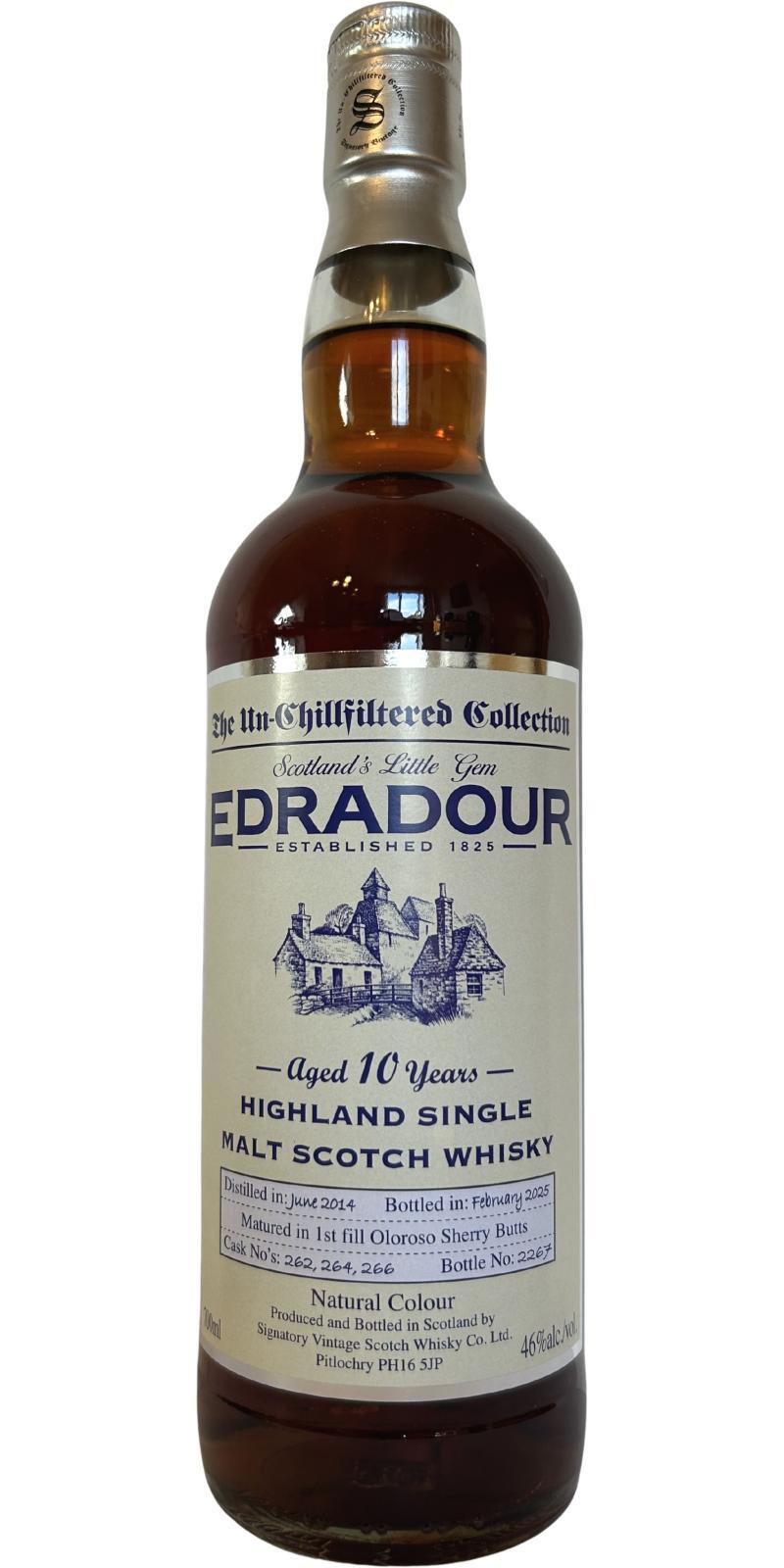 Edradour 2014 SV  The Un-Chillfiltered Collection