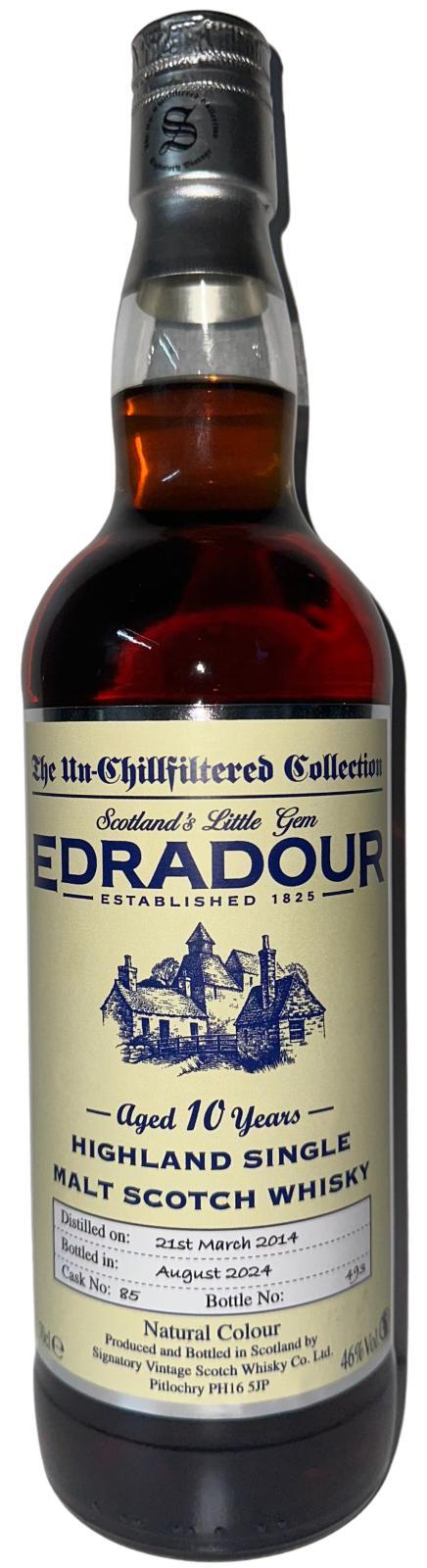 Edradour 2014 SV  The Un-Chillfiltered Collection