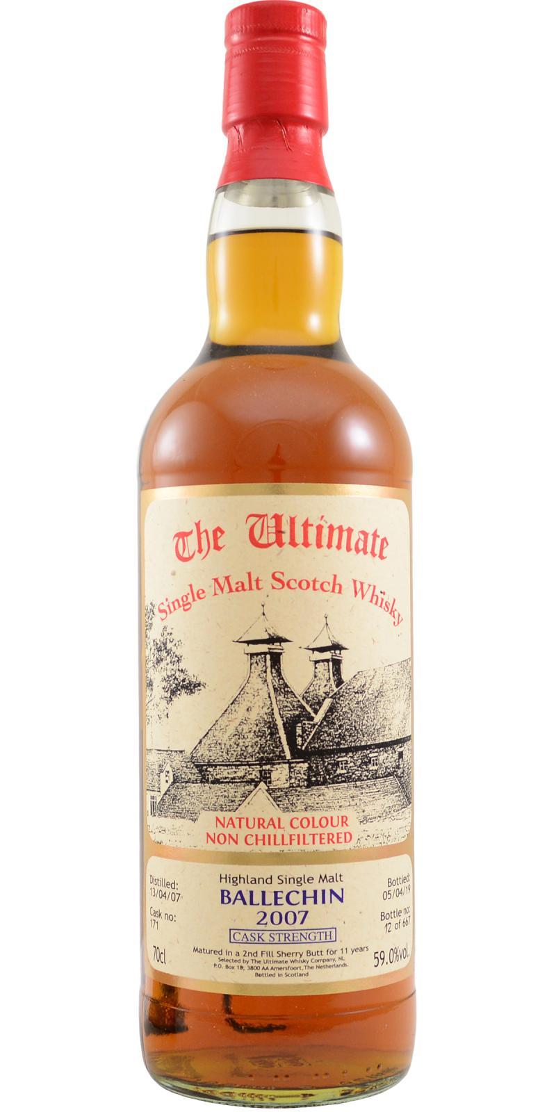 Ballechin 2007 vW  The Ultimate - Cask Strength