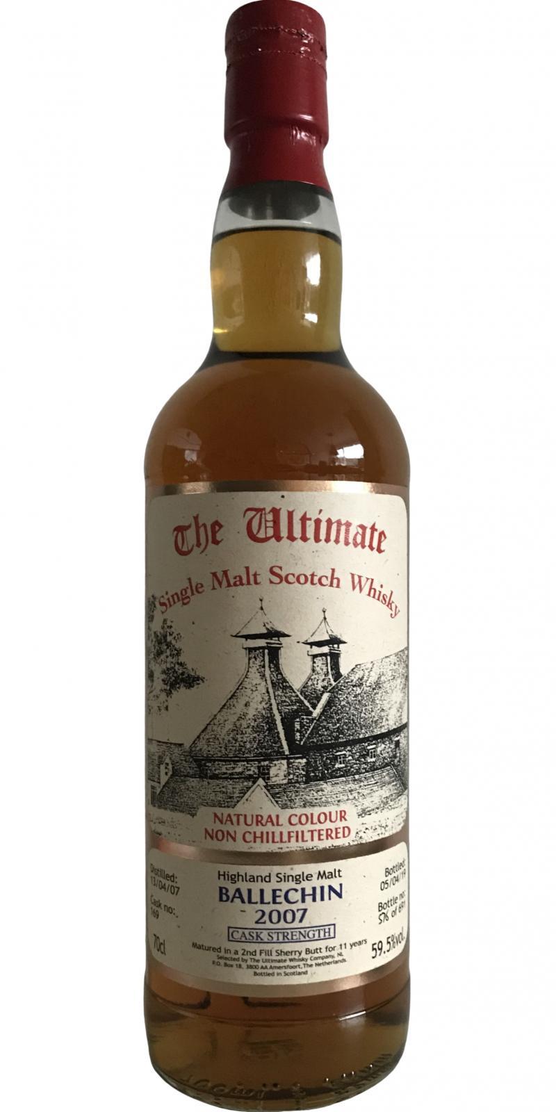 Ballechin 2007 vW  The Ultimate - Cask Strength