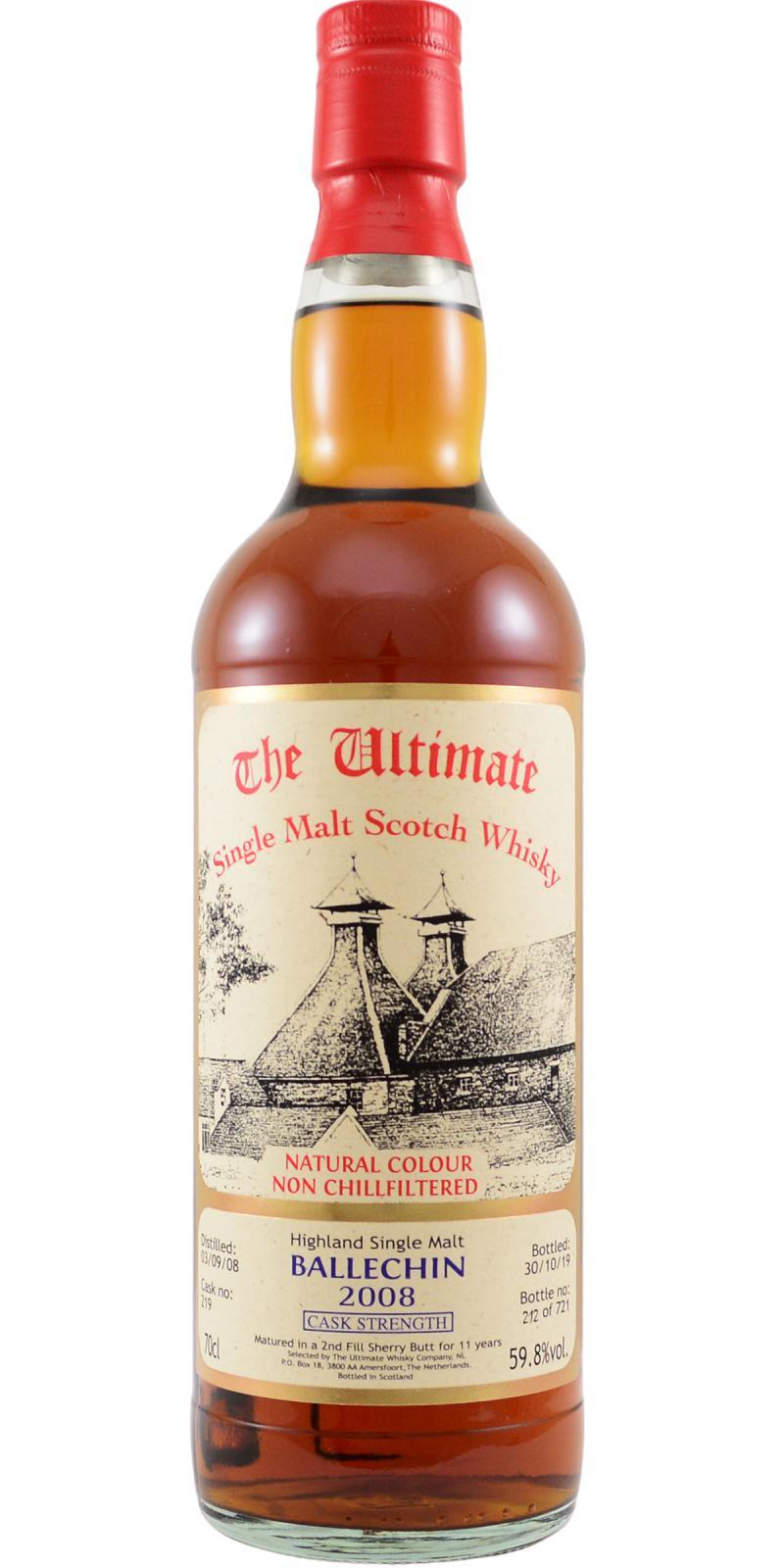Ballechin 2008 vW  The Ultimate - Cask Strength