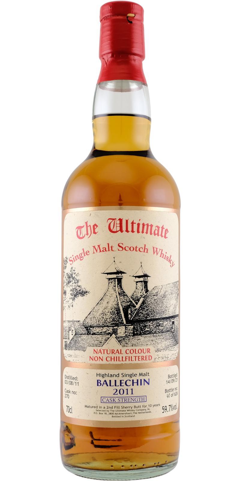 Ballechin 2011 vW  The Ultimate - Cask Strength