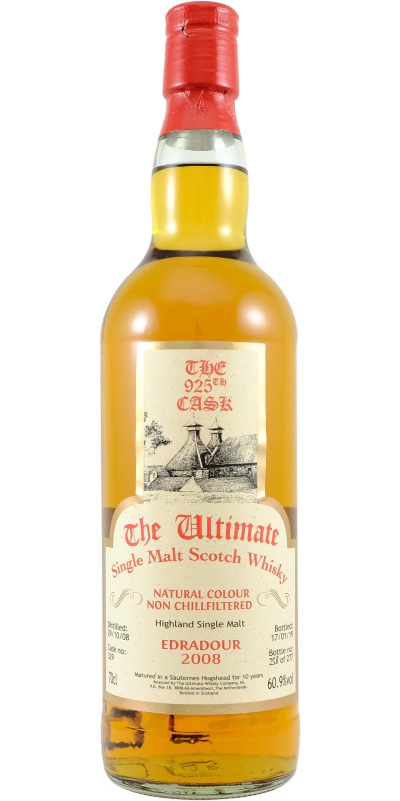 Edradour 2008 vW  The Ultimate - The 925th Cask