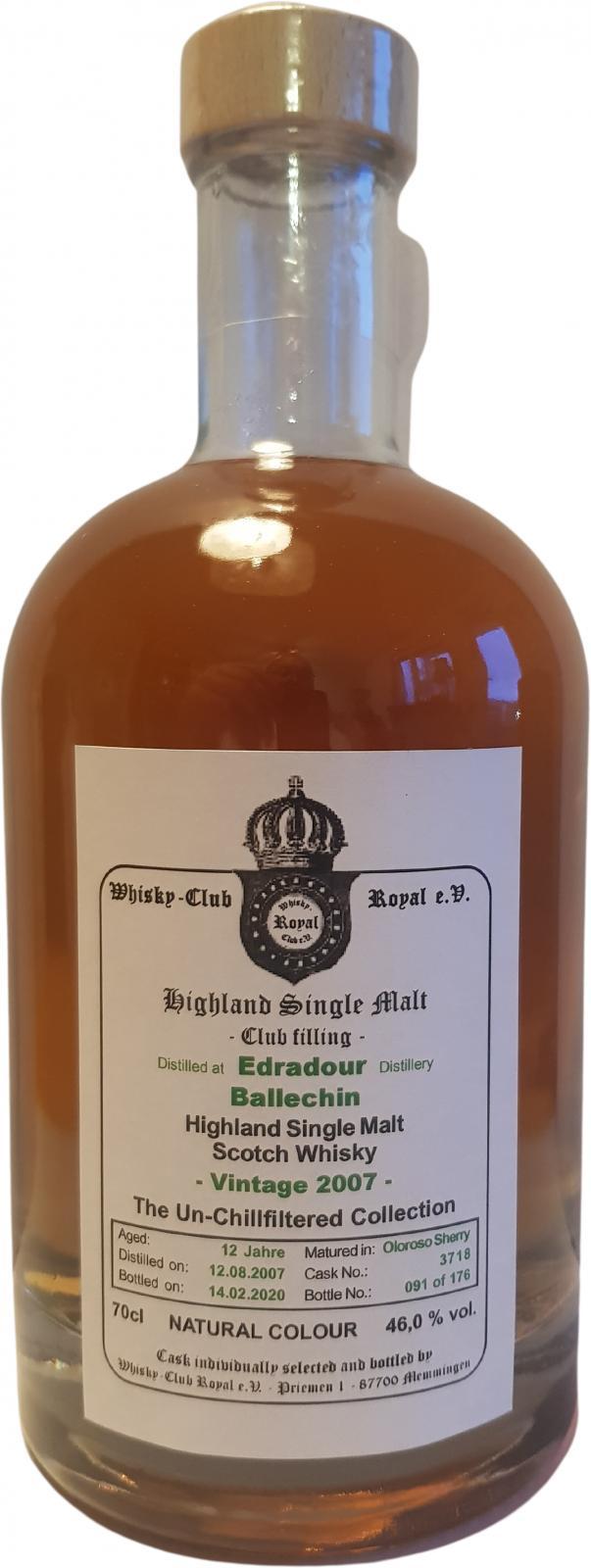 Ballechin 2007 WCR - see note by RoyalScotsman  Club filling