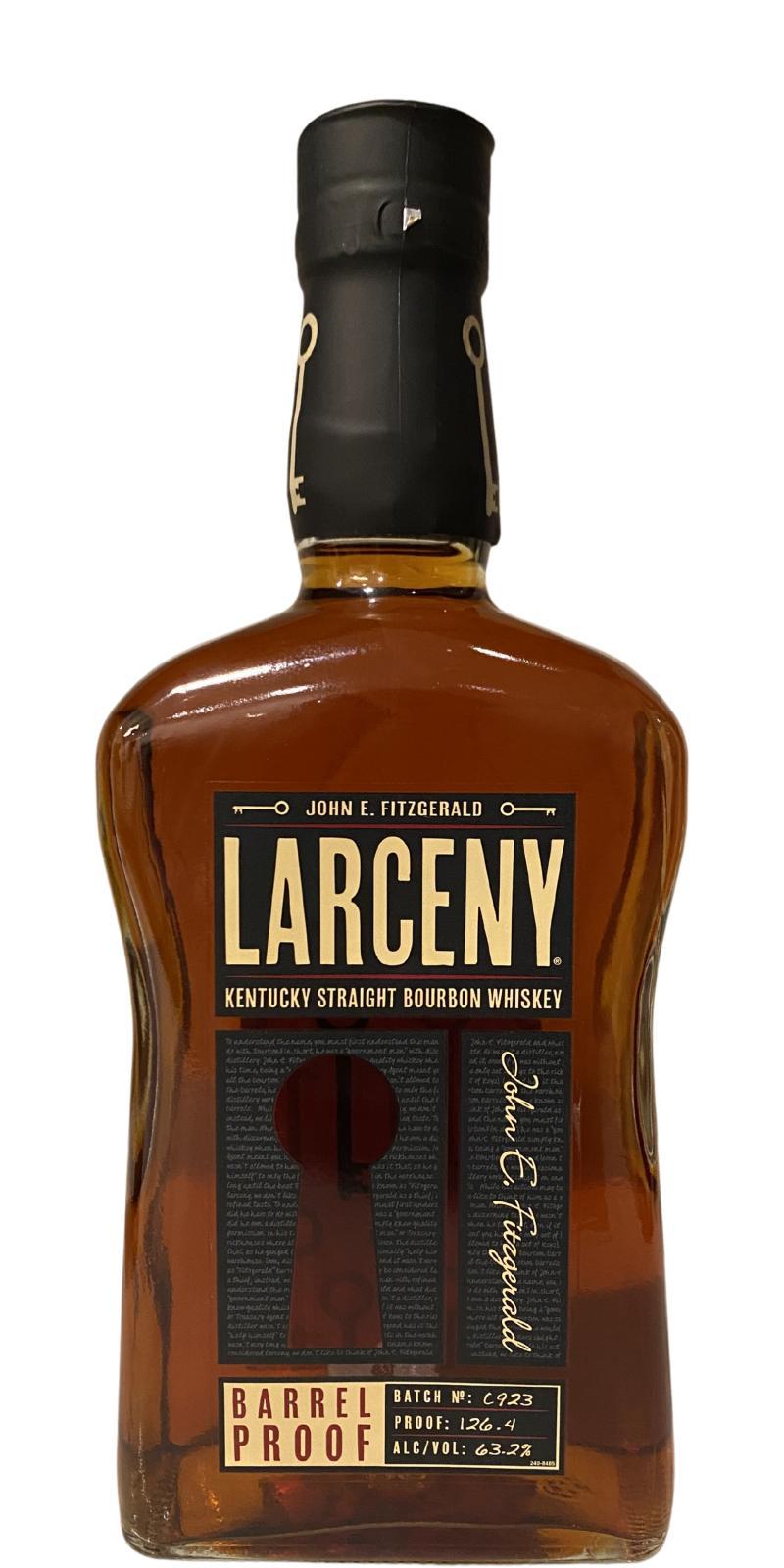 John E. Fitzgerald Larceny 06-year-old  Barrel Proof - Kentucky Straight Bourbon Whiskey