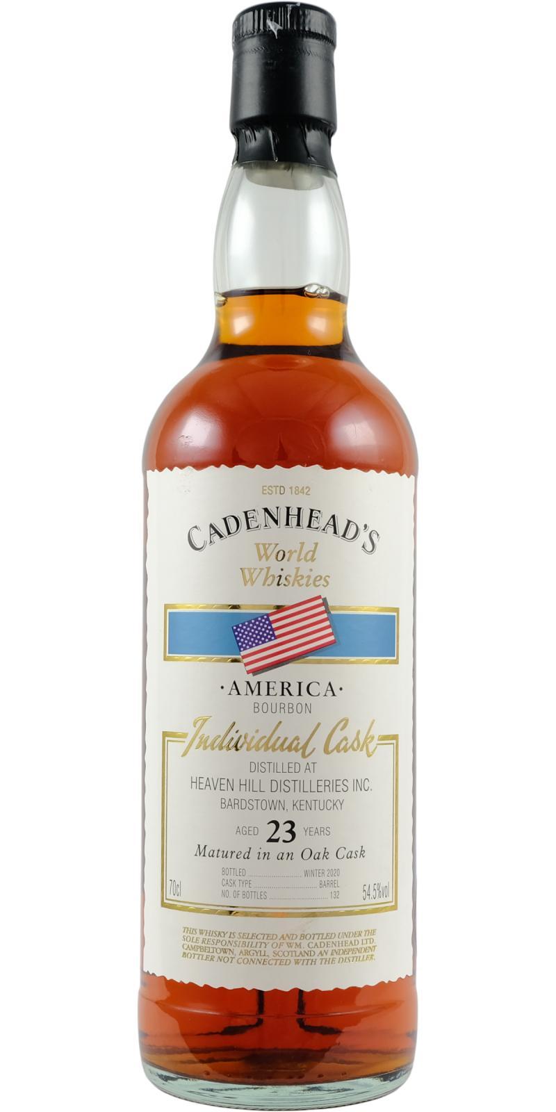 Heaven Hill 1996 CA  World Whiskies - Individual Cask