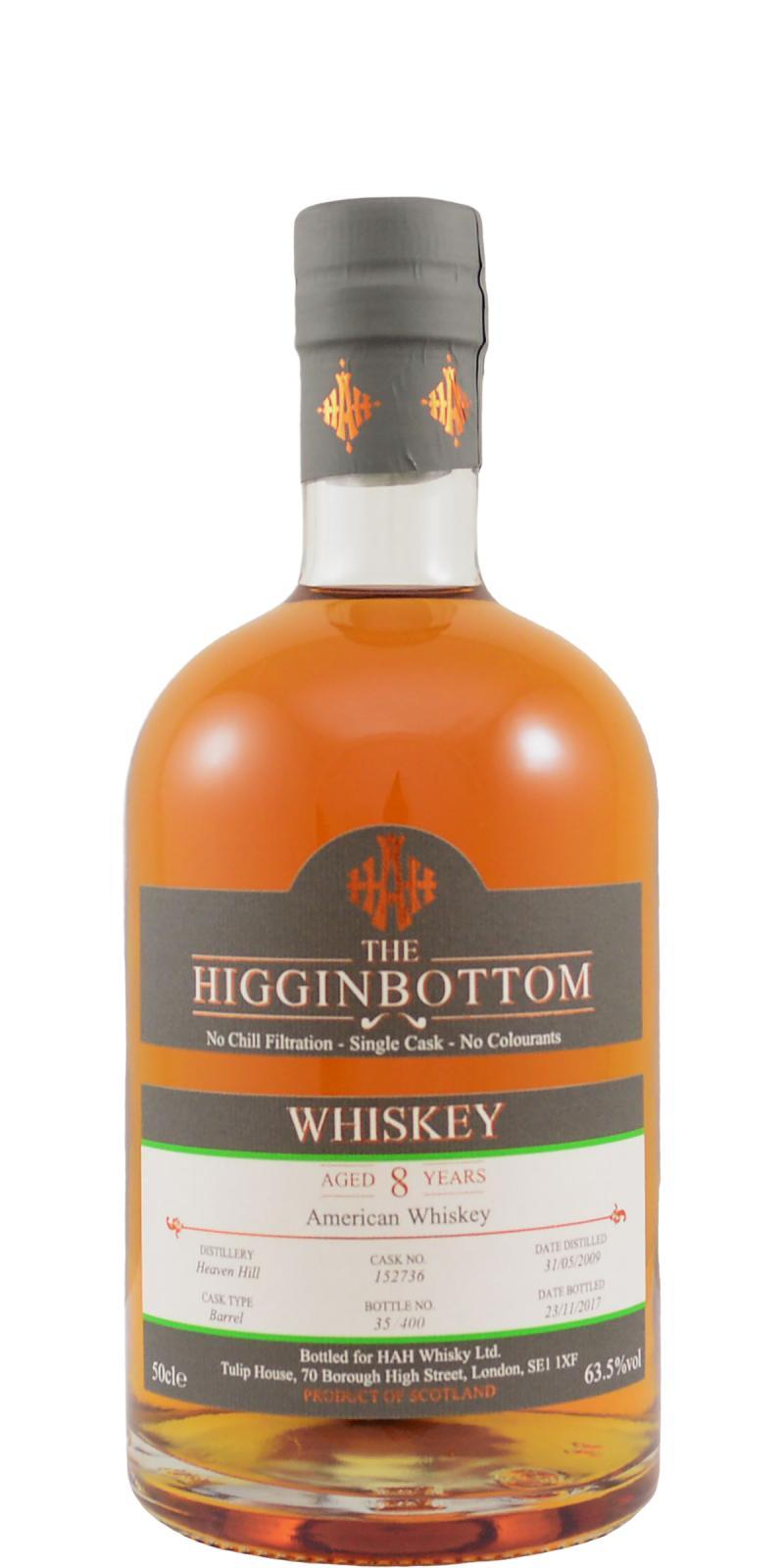 Heaven Hill 2009 HAH  The Higginbottom