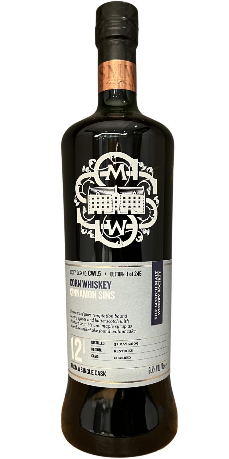 Corn Whiskey 2009 SMWS CW1.5  Cinnamon sins