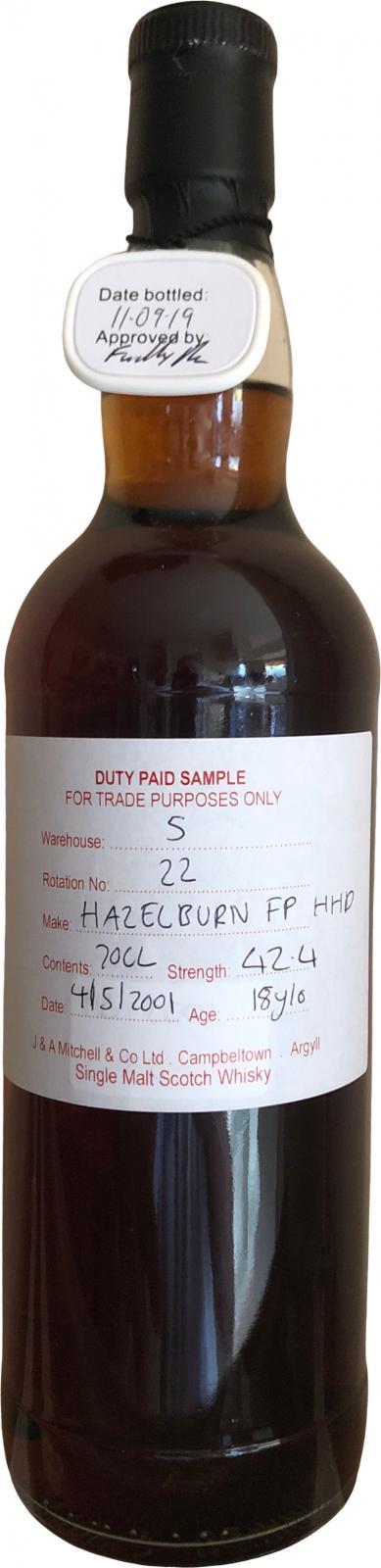 Hazelburn 2001 Duty Paid Sample - For Trade Purposes Only