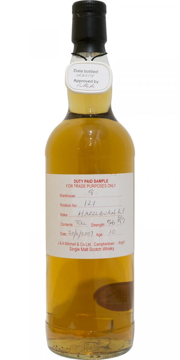 Hazelburn 2007 Duty Paid Sample - For Trade Purposes Only