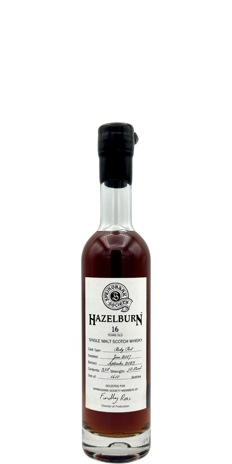 Hazelburn 2007 Society Bottling