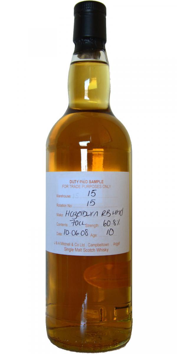Hazelburn 2008 Duty Paid Sample - For Trade Purposes Only