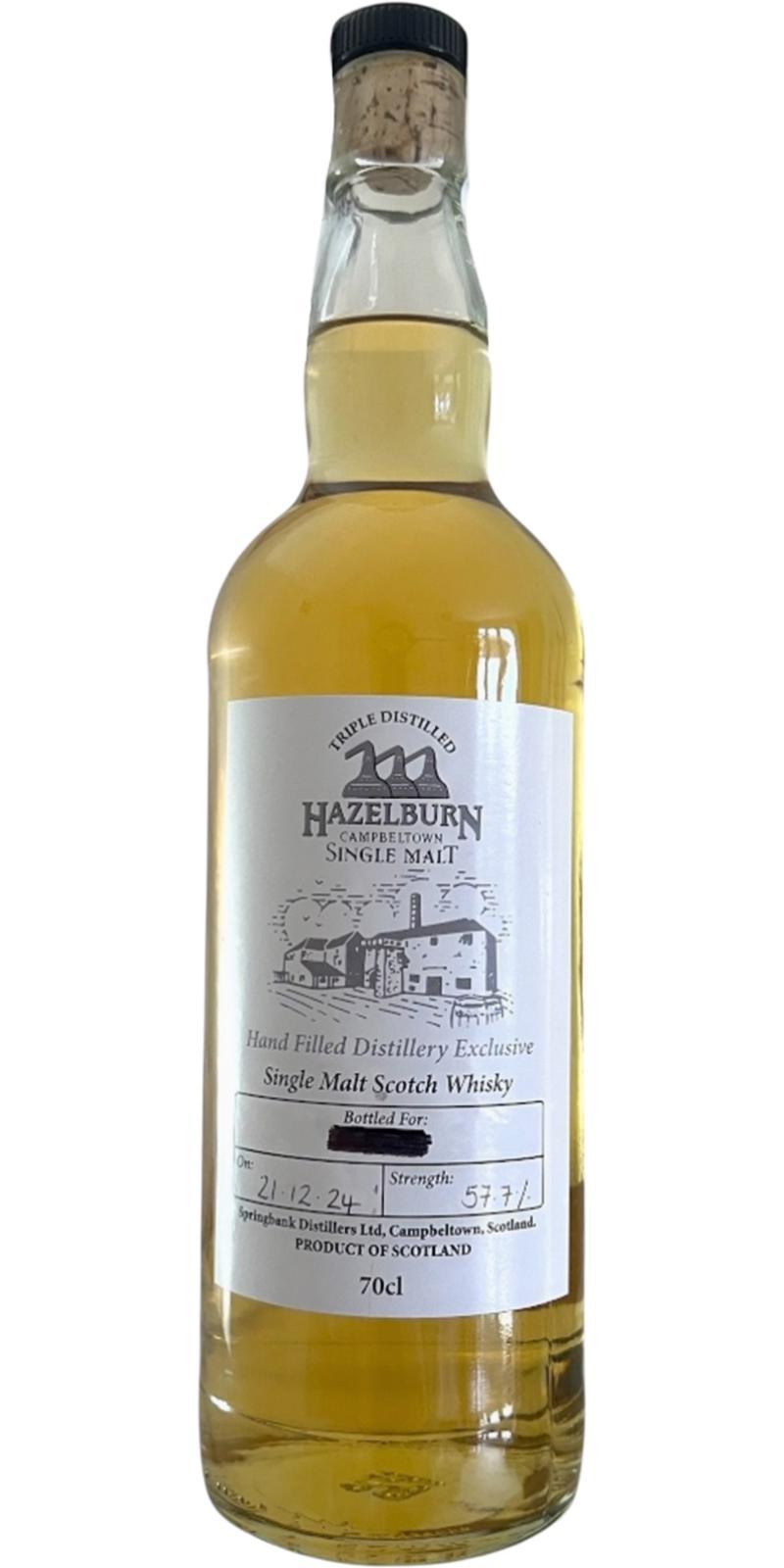 Hazelburn Hand Filled Distillery Exclusive