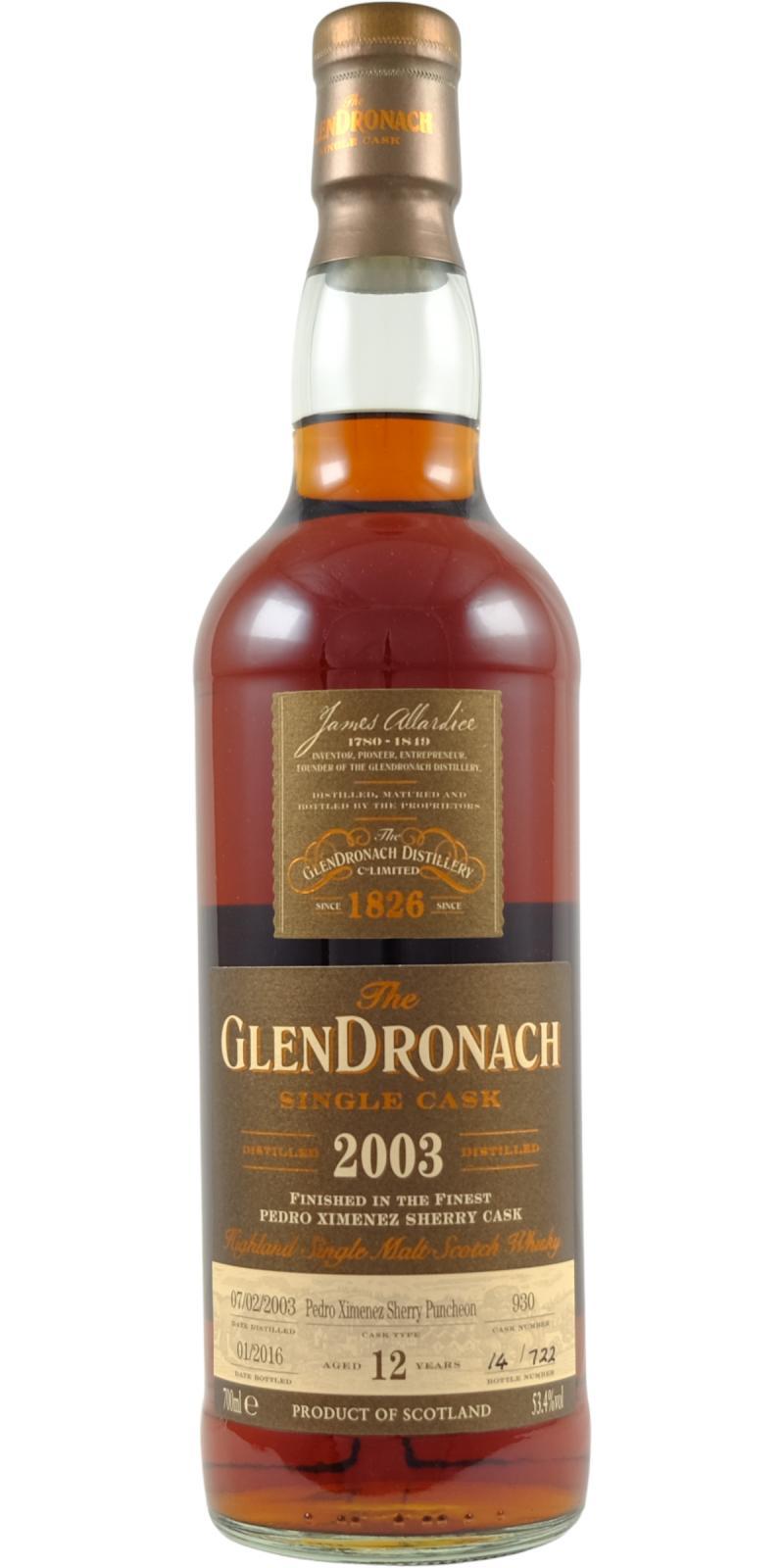 Glendronach 2003  Single Cask - Batch 13