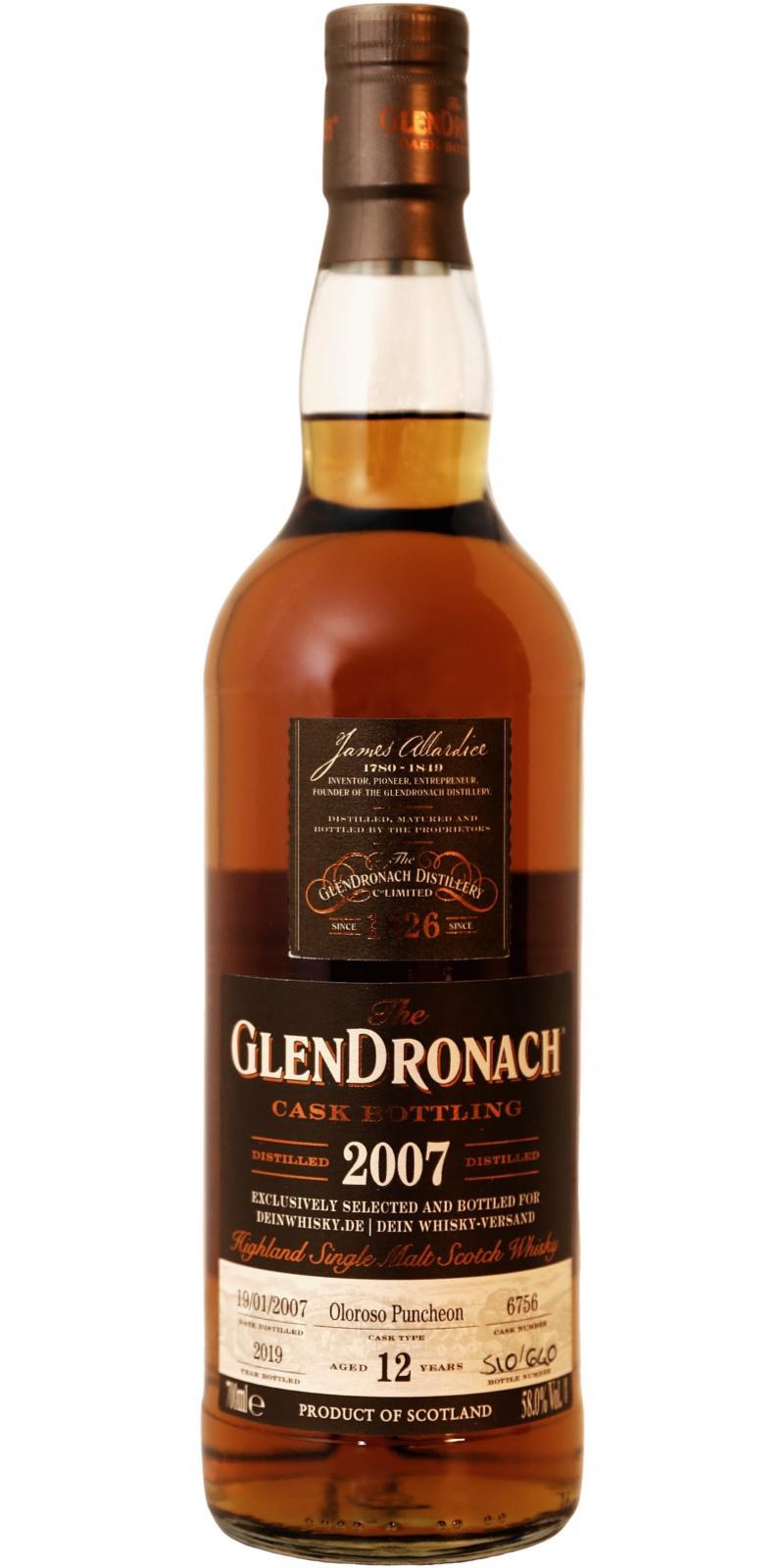 Glendronach 2007  Cask Bottling