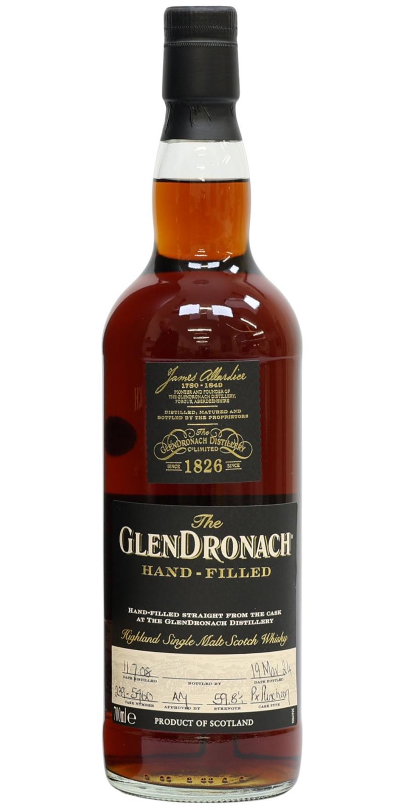 Glendronach 2008  Hand-filled at the distillery