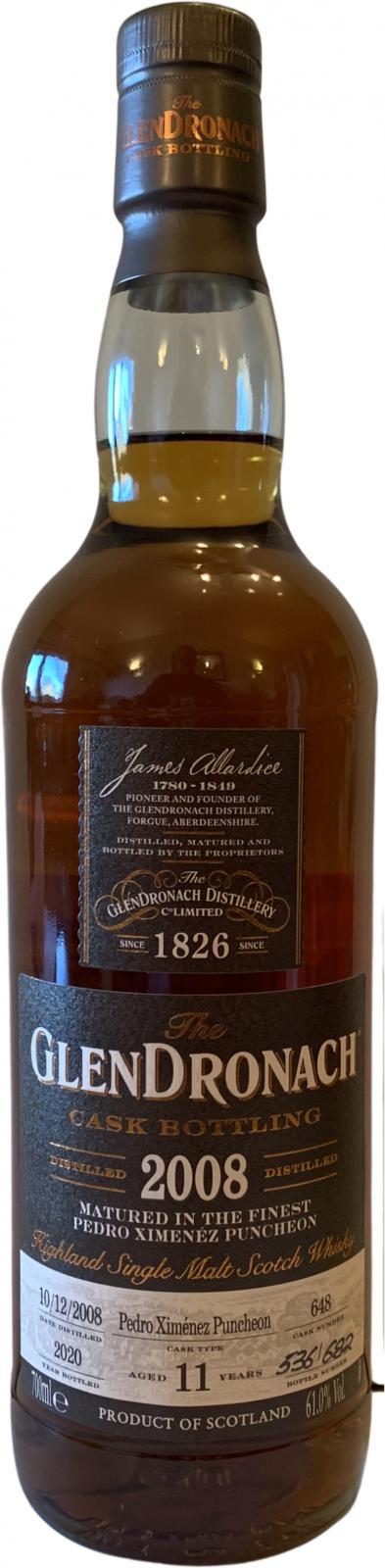 Glendronach 2008  Cask Bottling - Batch 18