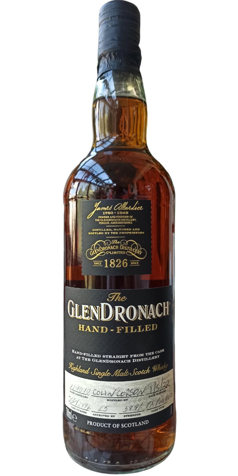 Glendronach 2010  Hand-filled at the distillery