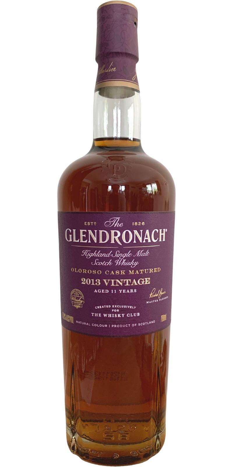 Glendronach 2013  Vintage Bottling