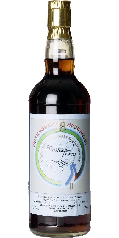 Glendronach 1970 SV  Prestonfield Highlander