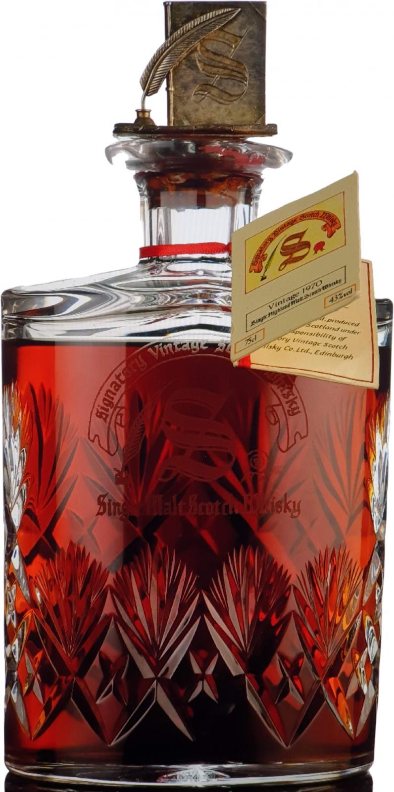 Glendronach 1970 SV  Crystal Decanter