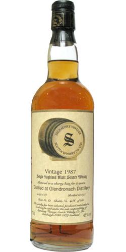 Glendronach 1987 SV  Vintage Collection