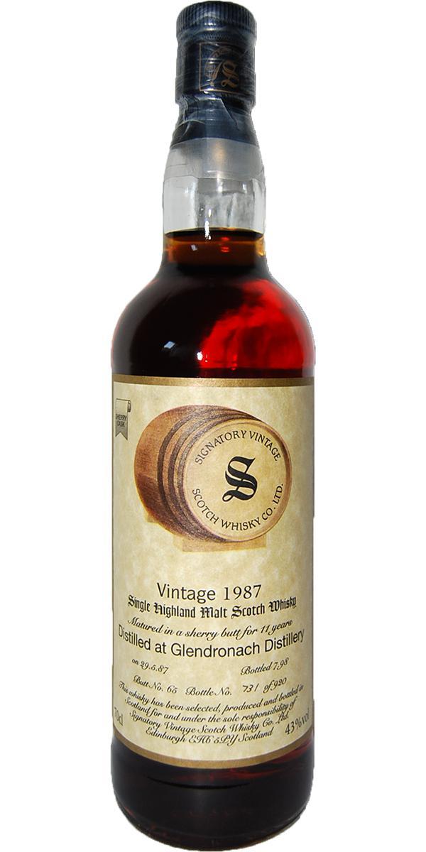 Glendronach 1987 SV  Vintage Collection
