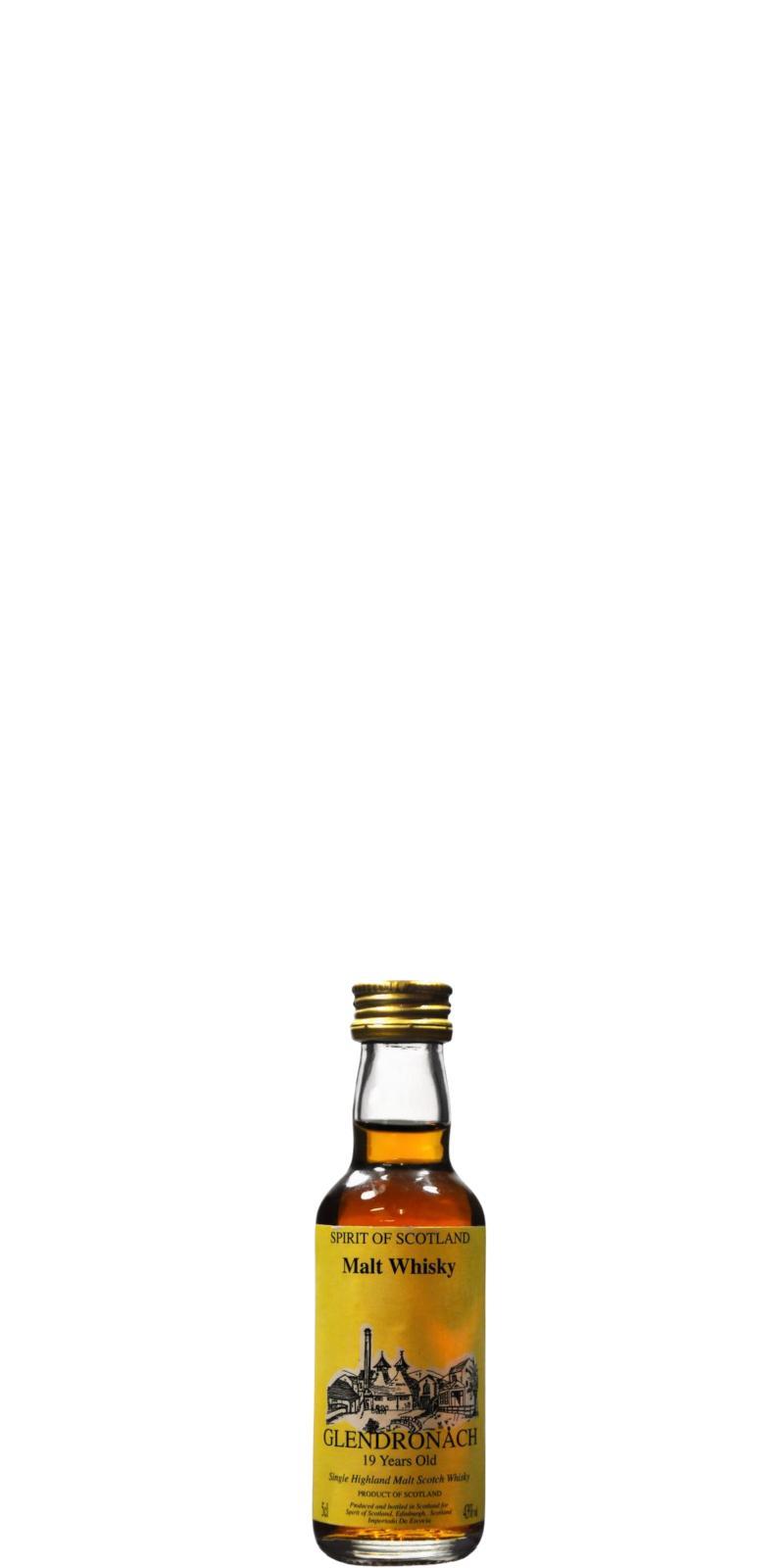 Glendronach 19-year-old UD  Spirit of Scotland - Miniature